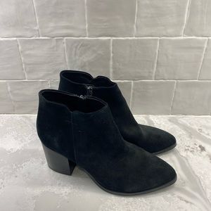 Marc Fisher black suede booties